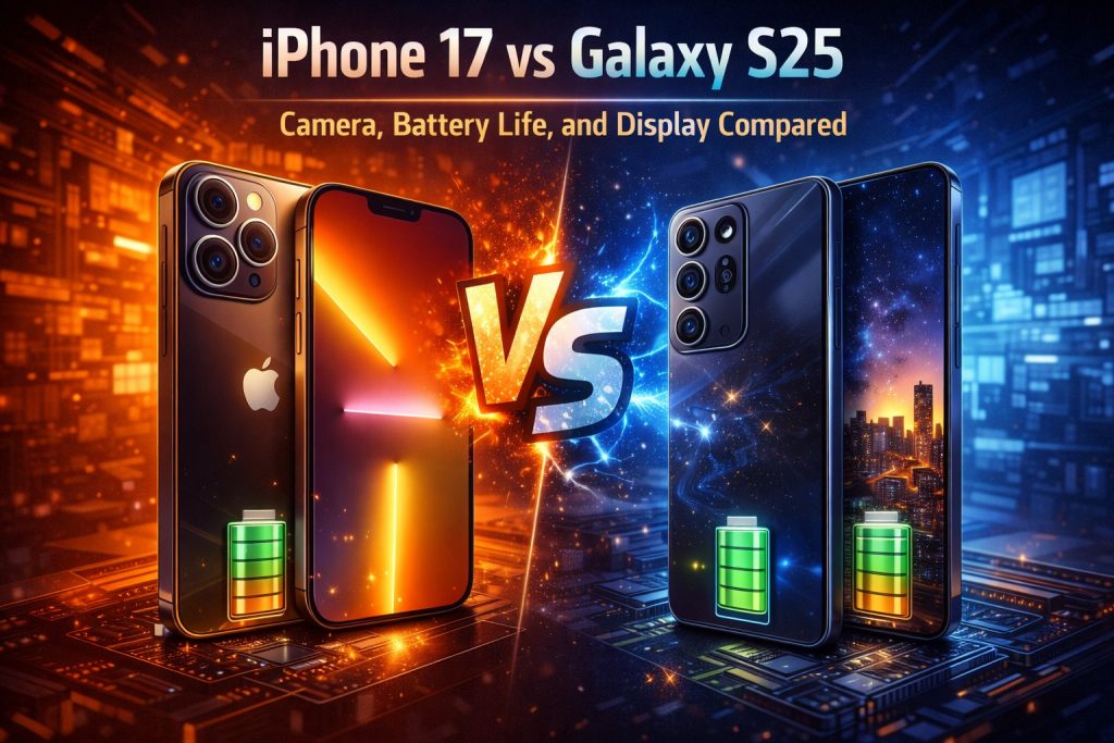 iPhone 17 vs Galaxy S25: Camera, Battery Life, and Display Compared iphone 17 vs galaxy s25